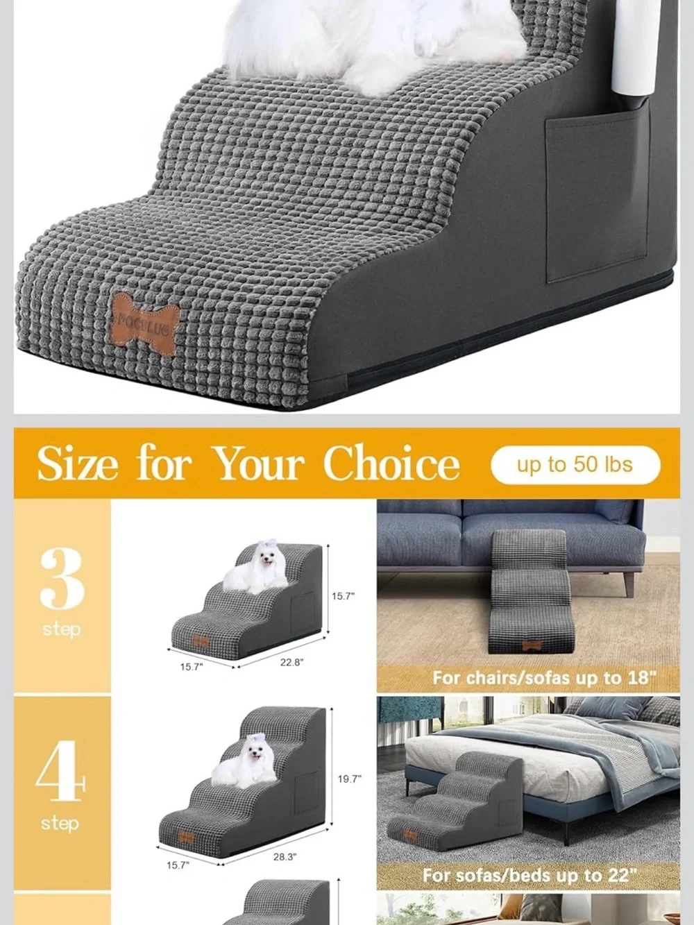 POCBLU Pet Stairs For Small Dogs